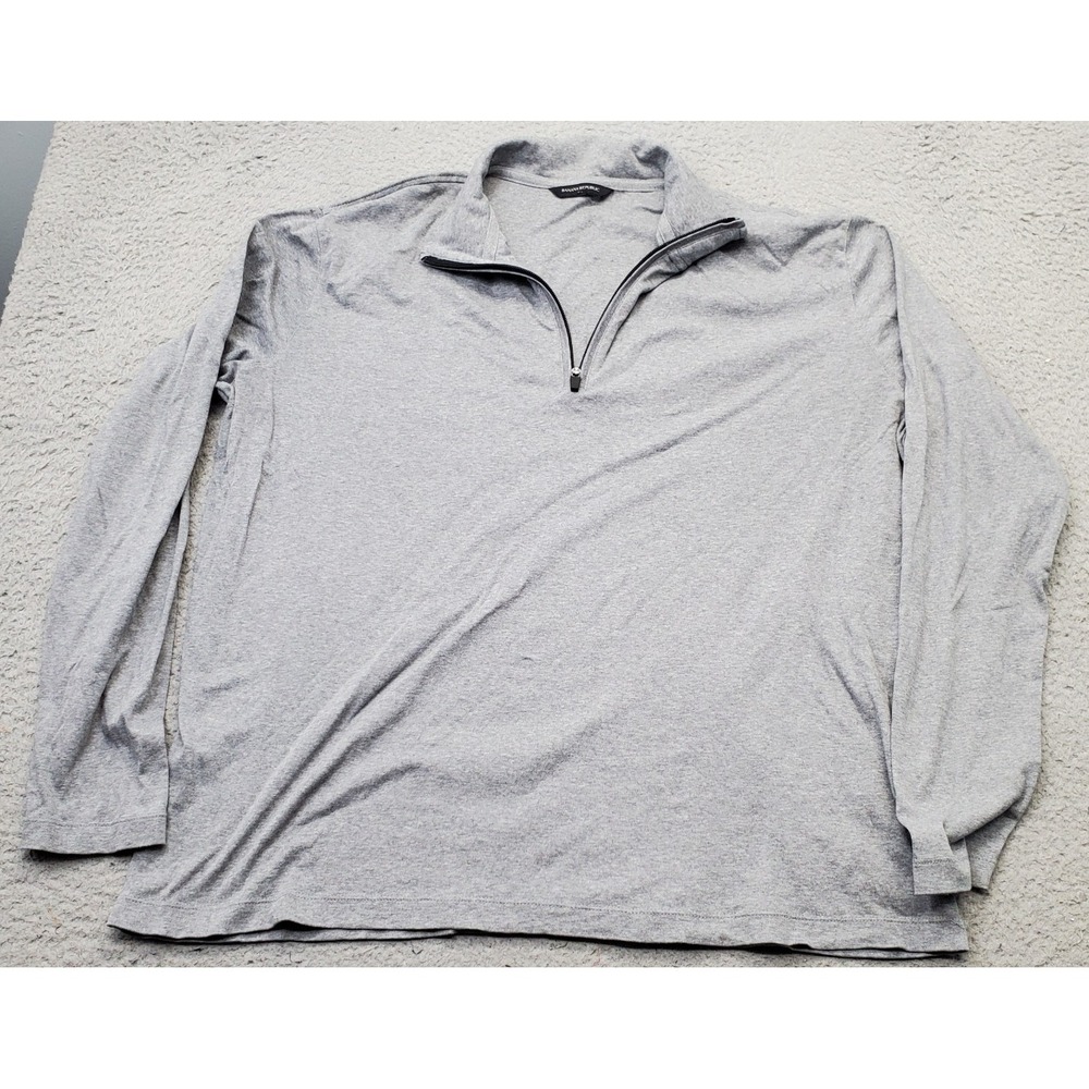 Banana‎ Republic 1/4 Zip Pullover Mens XL Gray Performance Long Sleeve Stretch
